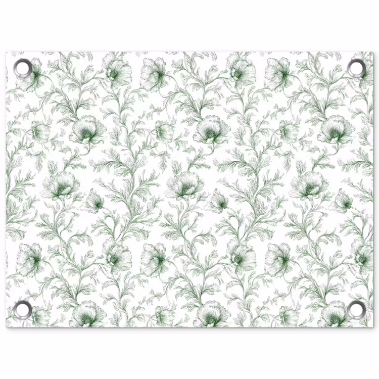 Tuinposter - Bloemen - Getekend - Groen — 1