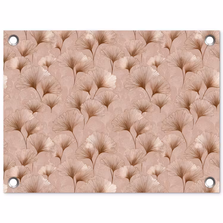Tuinposter - Ginkgo - Patroon - Roze — 1
