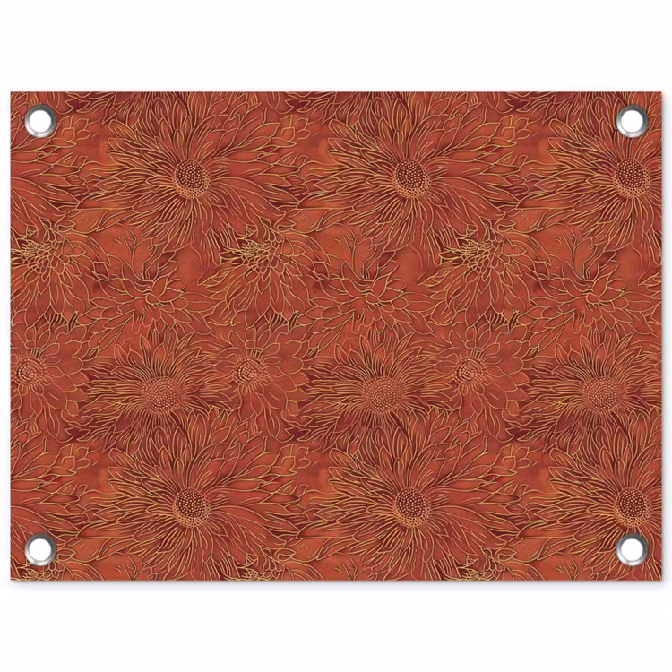 Tuinposter - Oosters - Bloemen - Terracotta — 1