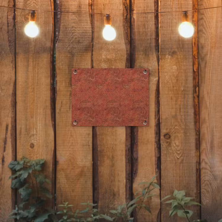 Tuinposter - Oosters - Bloemen - Terracotta — 2