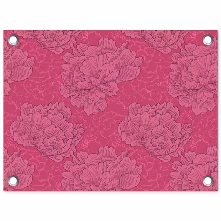 Tuinposter - Pioenrozen - Energiek - Roze — 1