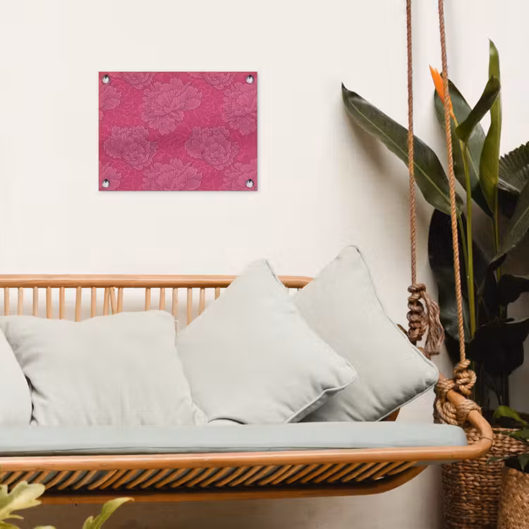 Tuinposter - Pioenrozen - Energiek - Roze — 5