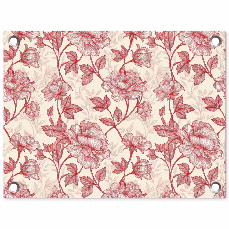 Tuinposter - Pioenrozen - Modern -  Rood — 1