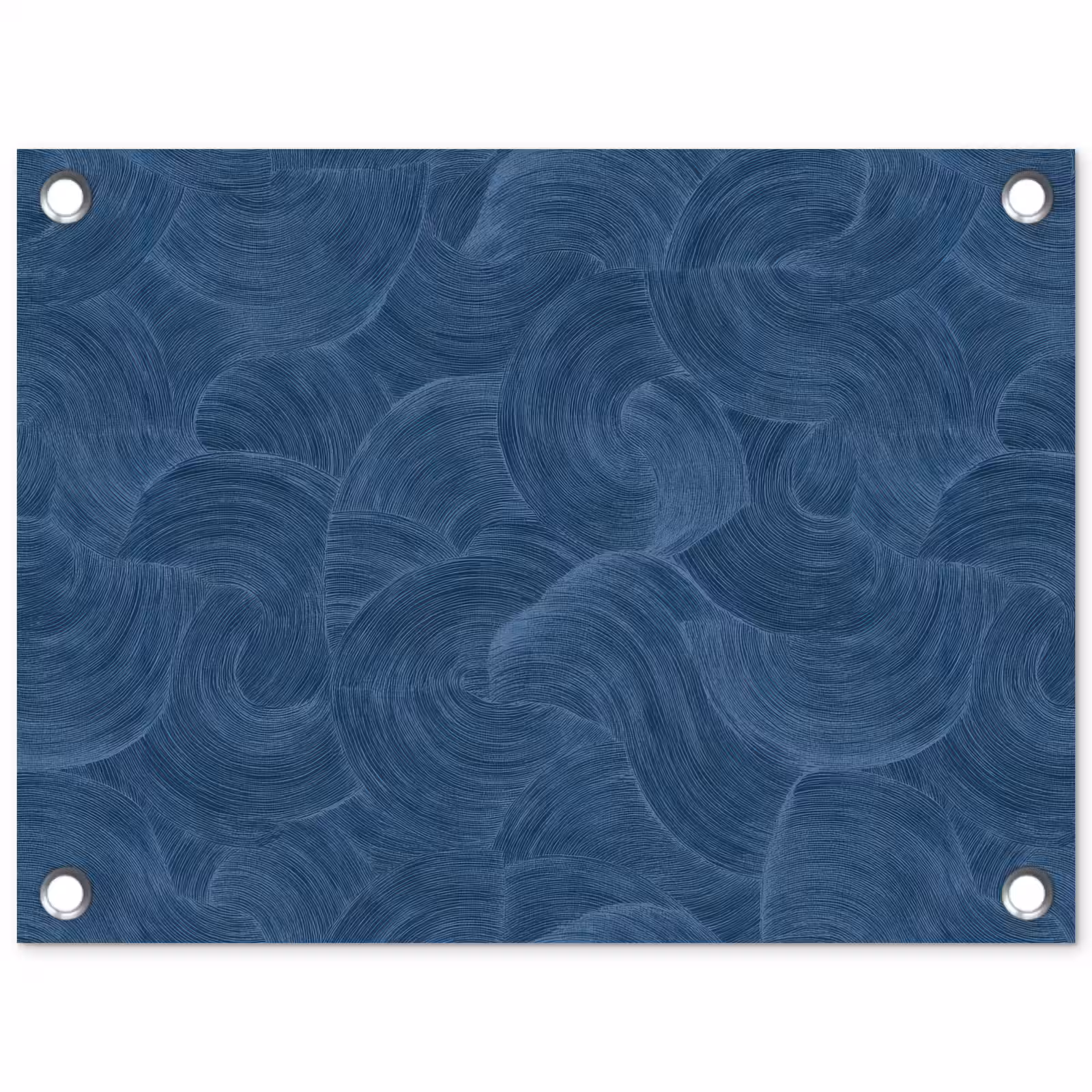 Tuinposter - Golven - Textuur - Patroon - Blauw — 1