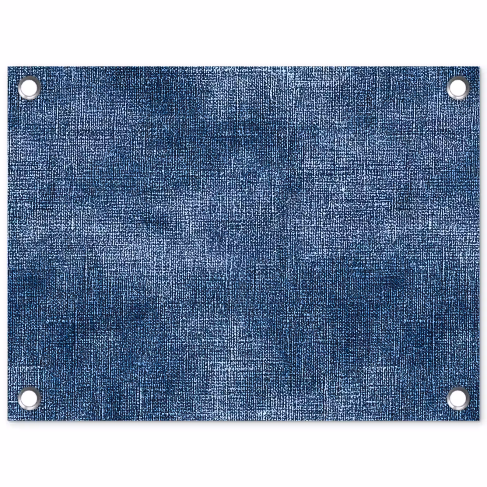 Tuinposter - Linnen - Textuur - Patroon - Denim - Rustiek — 1