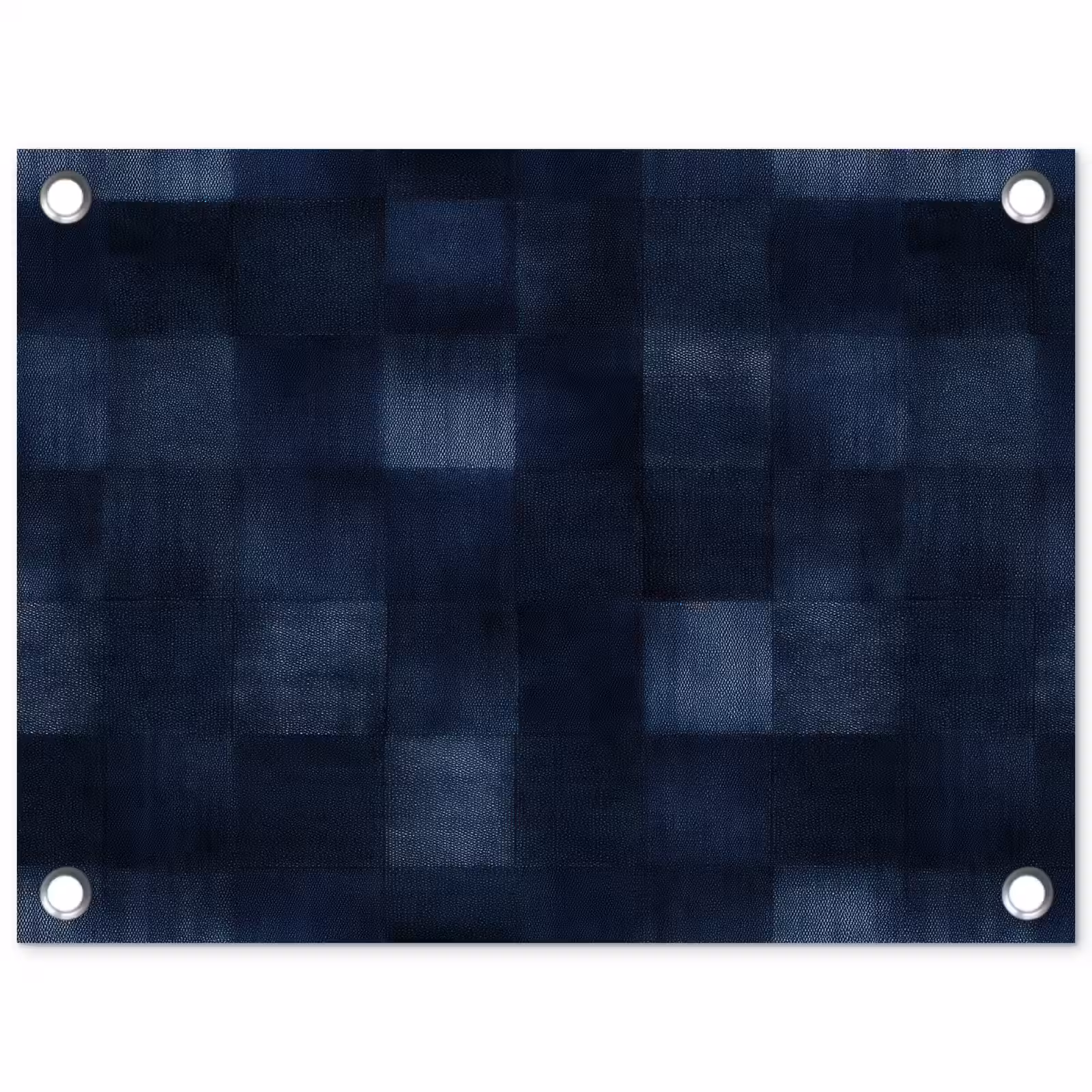 Tuinposter - Patroon - Ruit - Marineblauw — 1