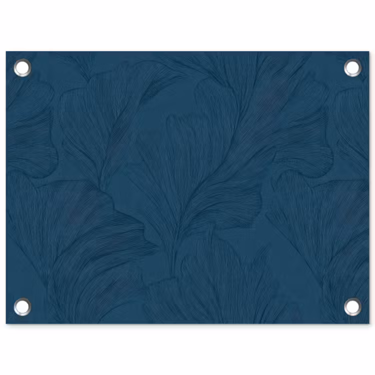 Tuinposter - Abstract - Patroon - Donkerblauw - Elegant — 1