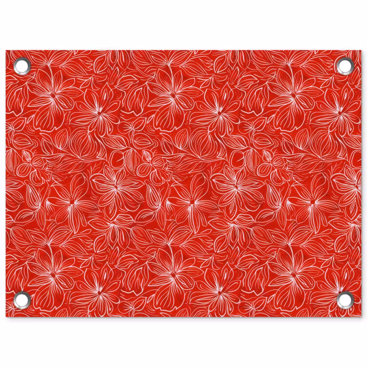 Tuinposter - Bloemen - Patroon - Rood — 1