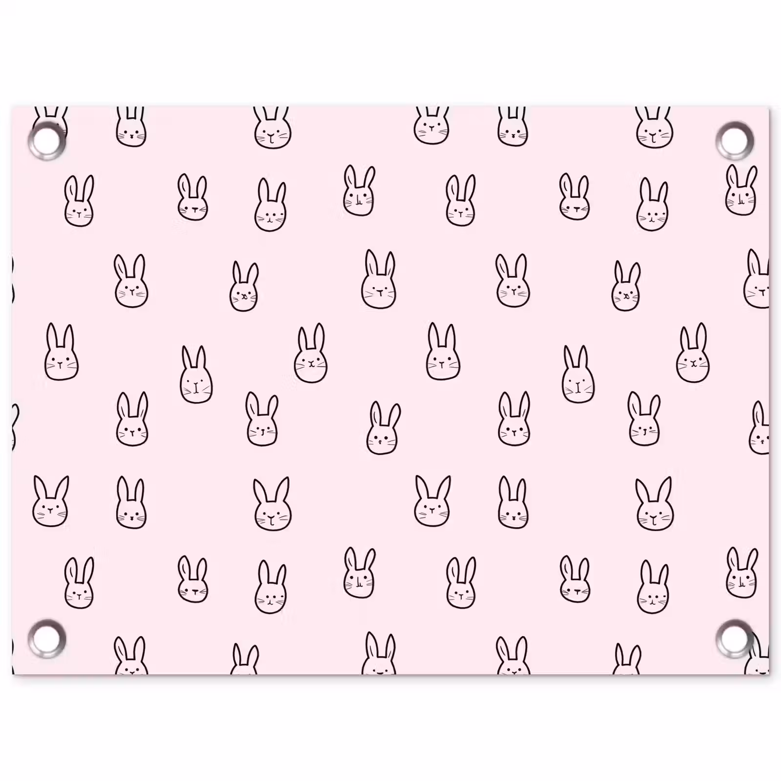 Tuinposter - Konijnen - Minimalistisch - Roze — 1