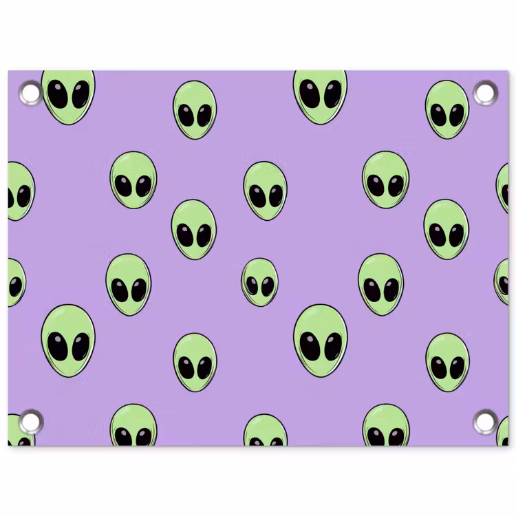 Tuinposter - Alien - Retro - Lila — 1