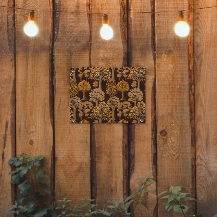 Tuinposter - Bomen - Patroon - Bruin — 2