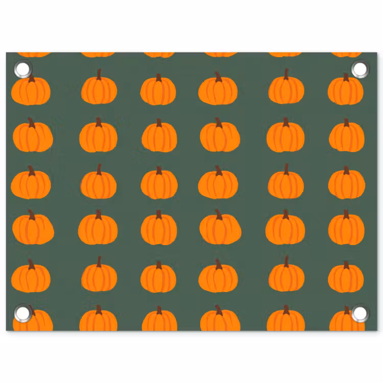 Tuinposter - Pompoen - Patroon - Oranje — 1