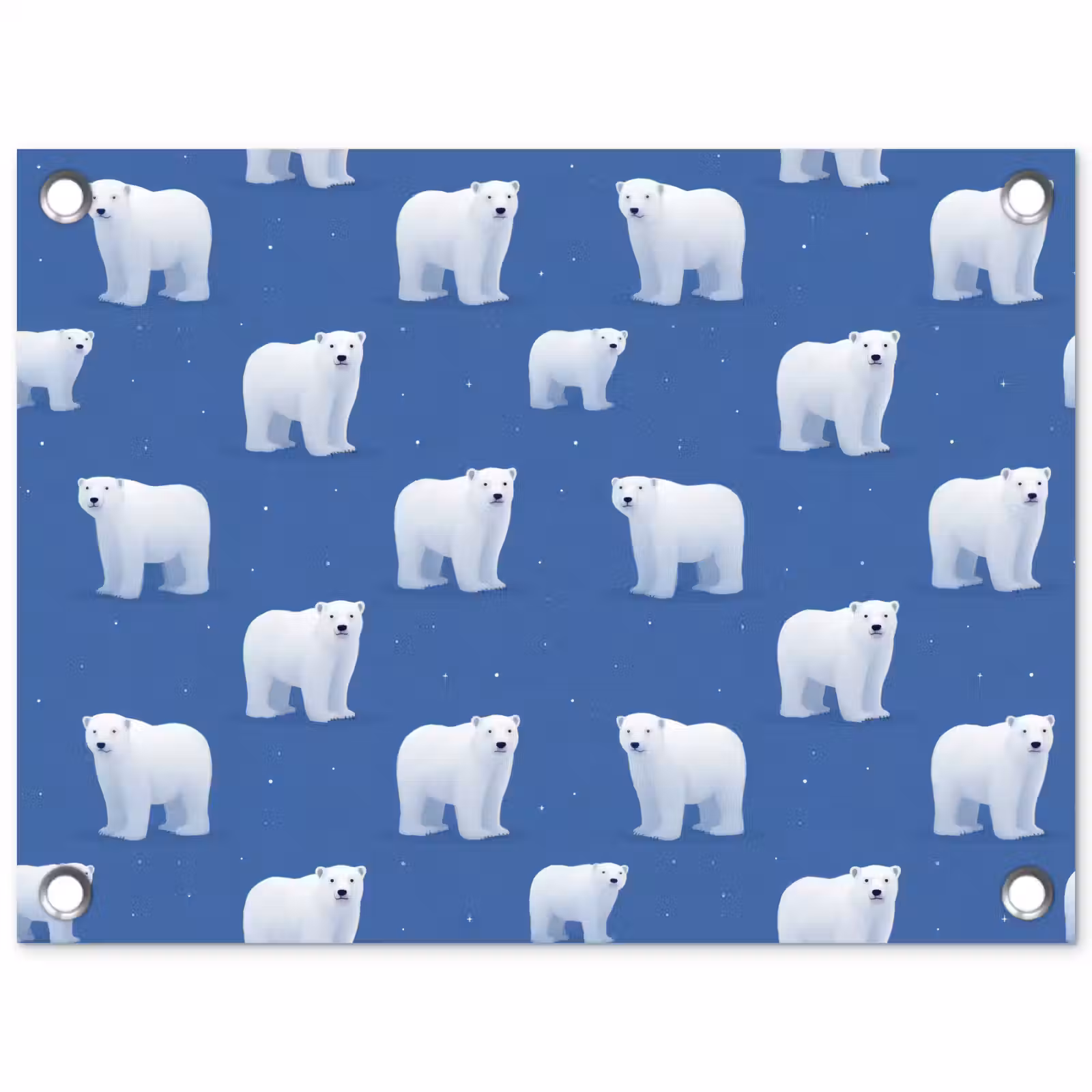 Tuinposter - IJsbeer - Patroon - Blauw — 1