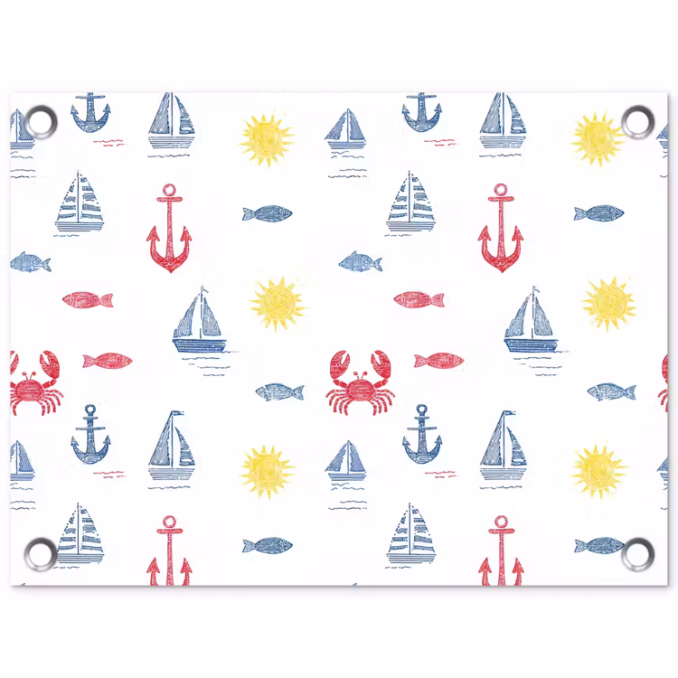 Tuinposter - Nautisch - Illustraties - Kleurrijk — 1
