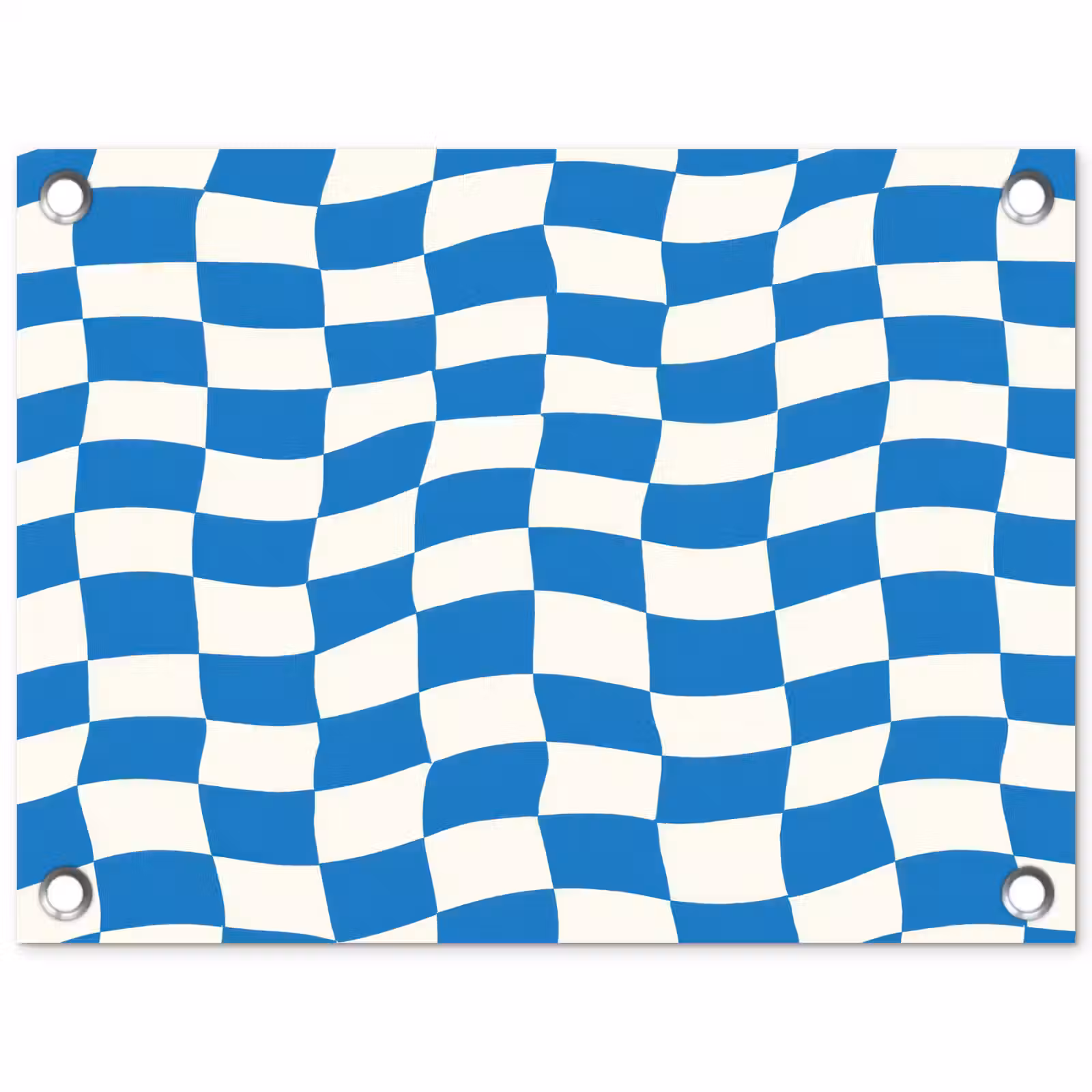 Tuinposter - Golvend - Patroon - Blauw — 1