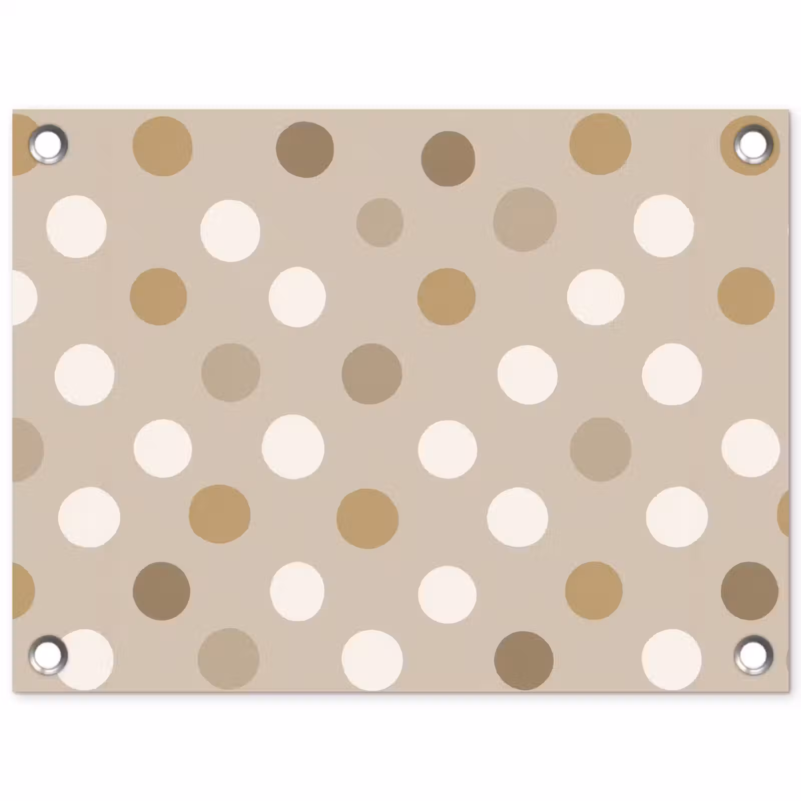 Tuinposter - Polka - Dots - Beige — 1