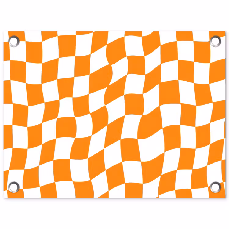 Tuinposter - Golvend - Patroon - Oranje — 1