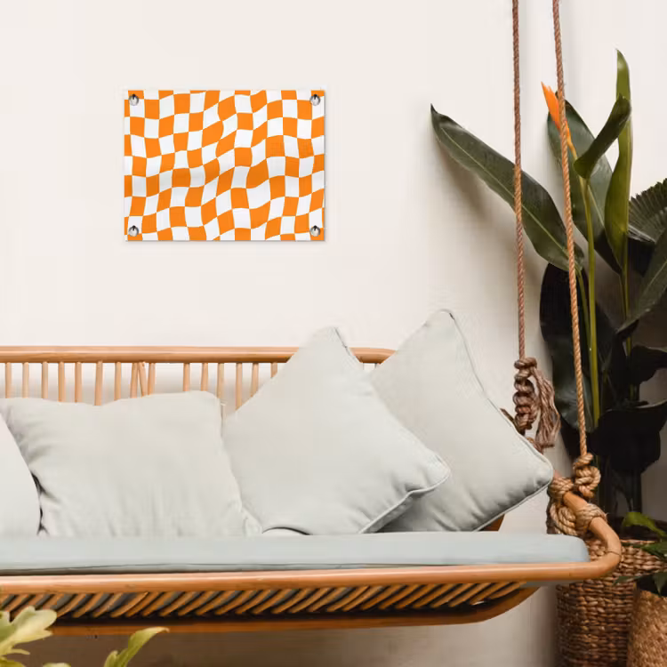 Tuinposter - Golvend - Patroon - Oranje — 5