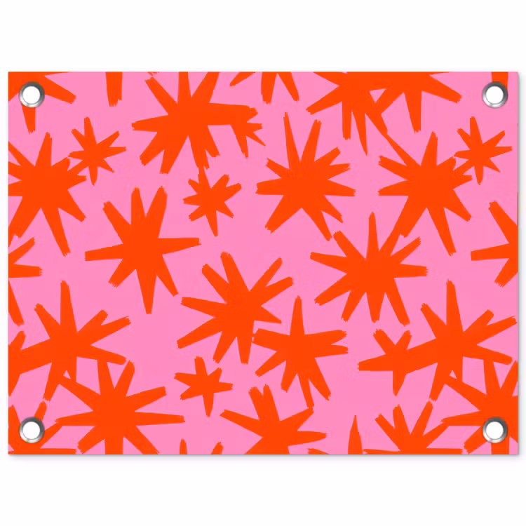 Tuinposter - Modern - Sterren - Roze — 1
