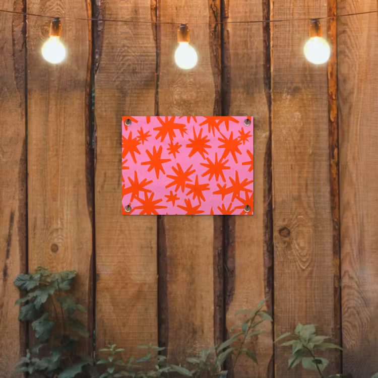 Tuinposter - Modern - Sterren - Roze — 2