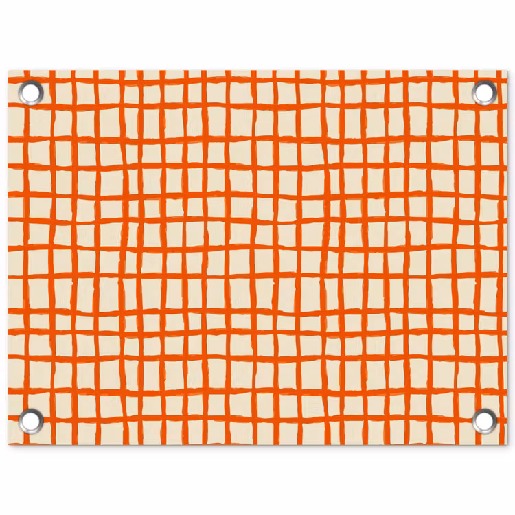 Tuinposter - Patroon - Lijnen - Oranje — 1