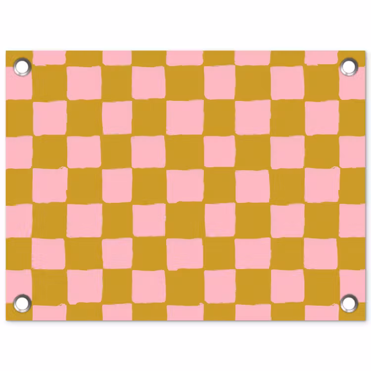 Tuinposter - Patroon - Vierkant - Roze — 1