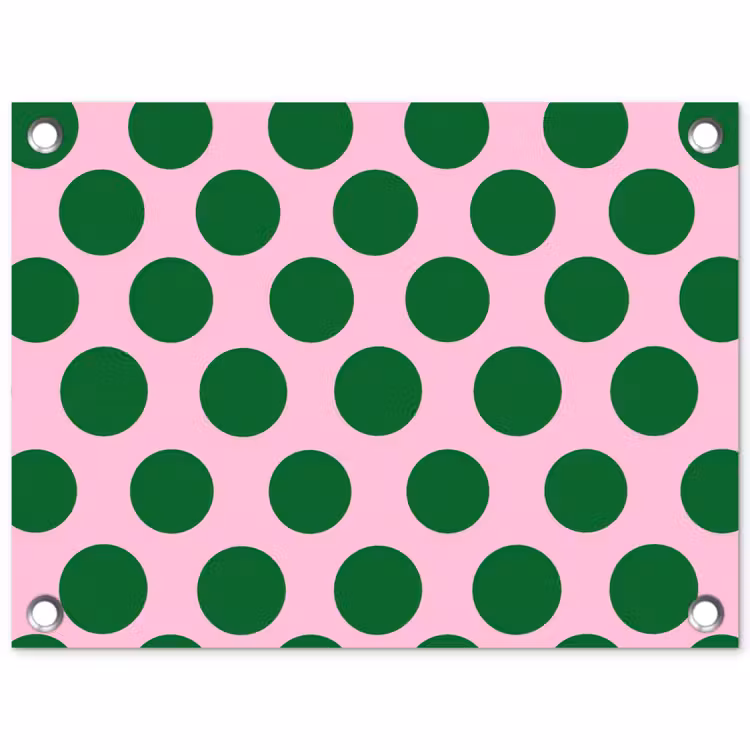 Tuinposter - Polkadots - Patroon - Groen — 1