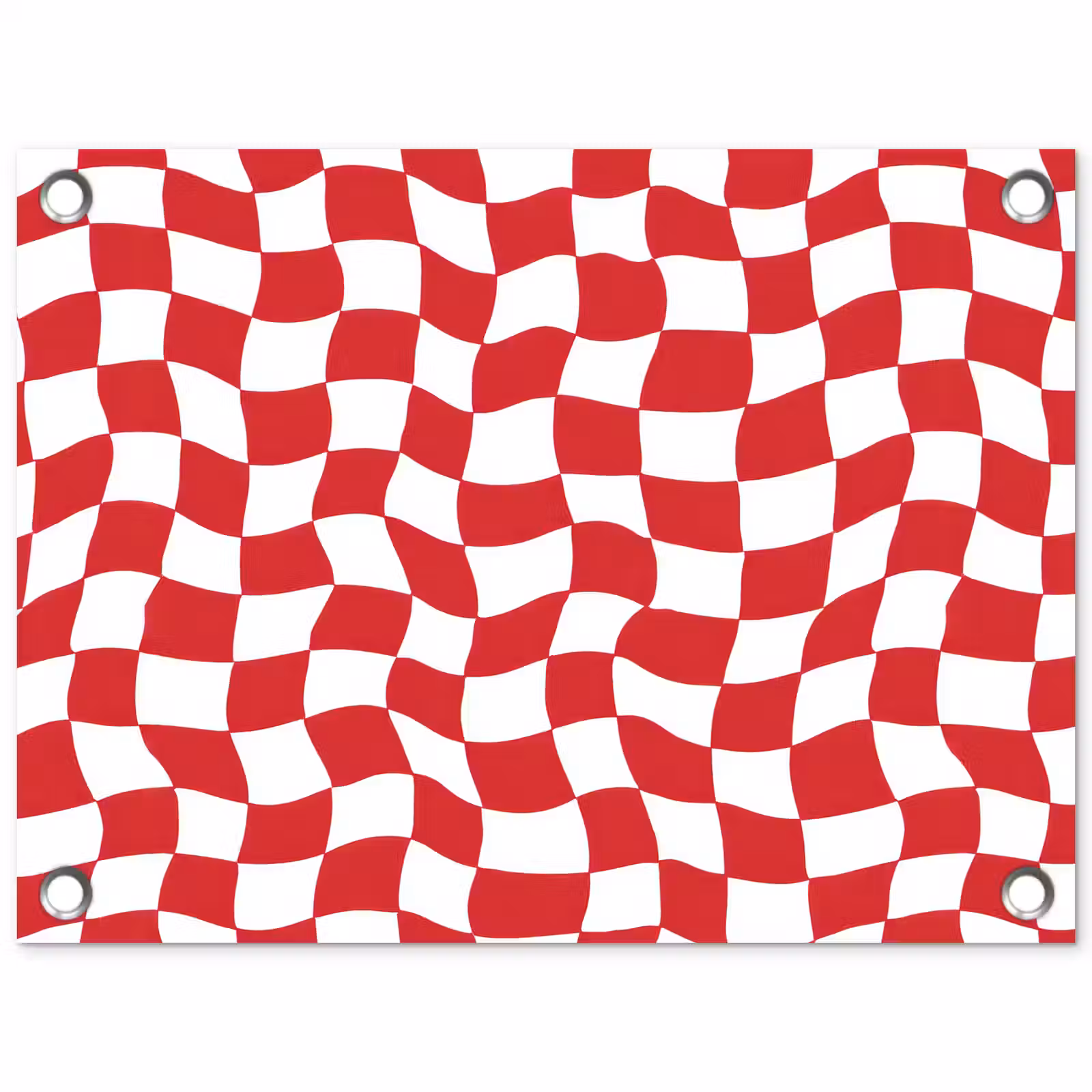 Tuinposter - Golvend - Patroon - Rood — 1