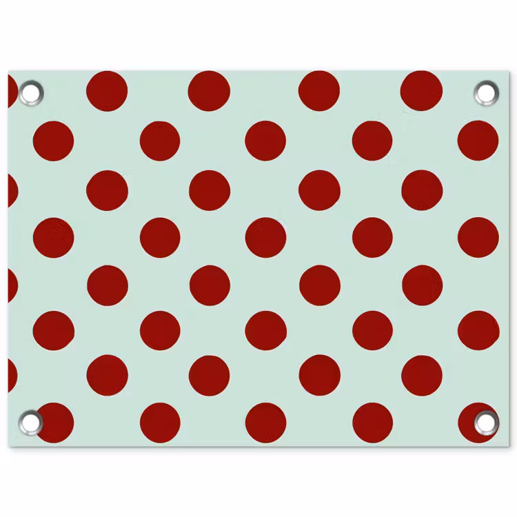 Tuinposter - Polka - Dots - Rood — 1