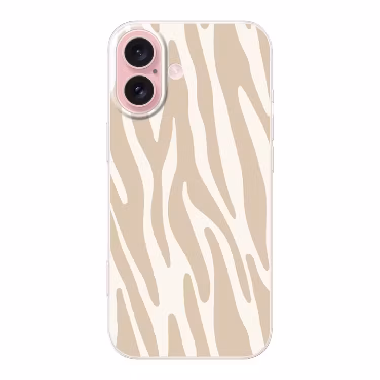 Telefoonhoesje - Zebraprint - Beige - Wit - Dierenprint — 1