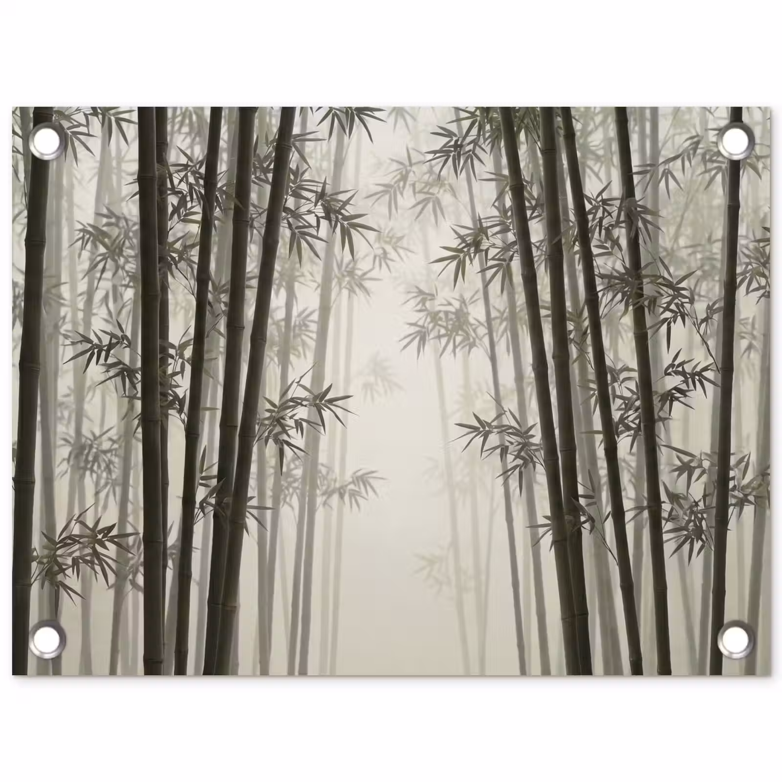 Tuinposter - Bamboe - Bos - Mist - Natuur — 1