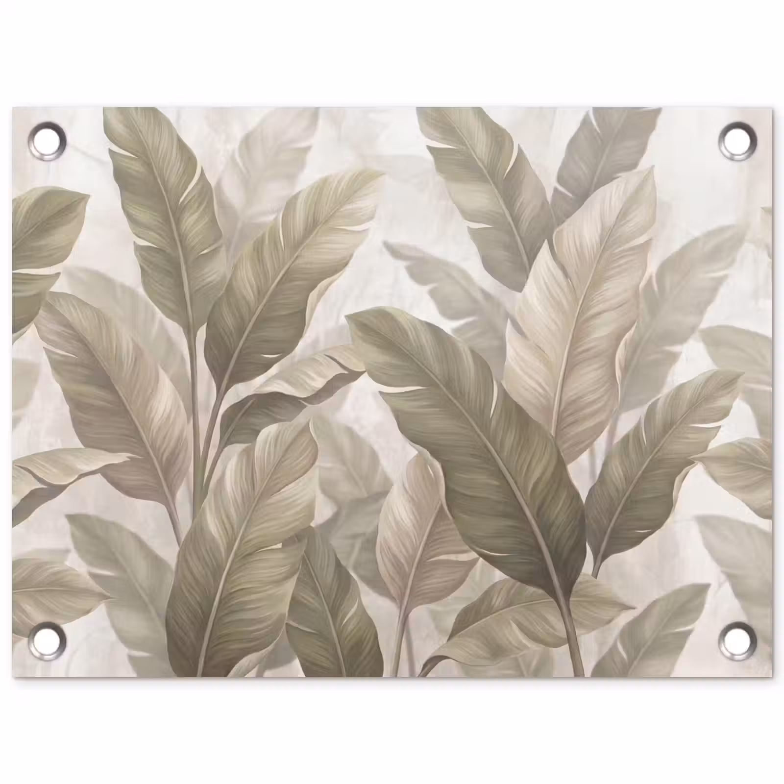 Tuinposter - Bladeren - Tropisch - Natuur - Abstract - Beige — 1
