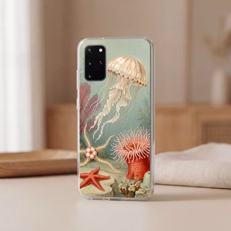 Telefoonhoesje - Zeeleven - Kwal - Onderwater - Illustratie - Beige — 3
