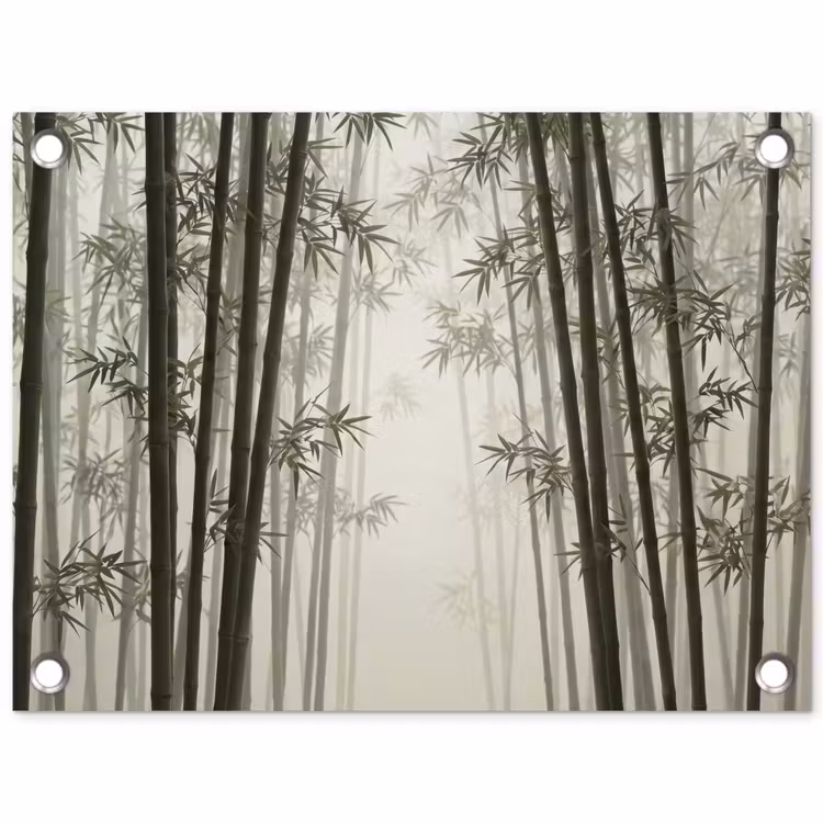 Tuinposter - Bamboe - Bos - Mist - Natuur — 1
