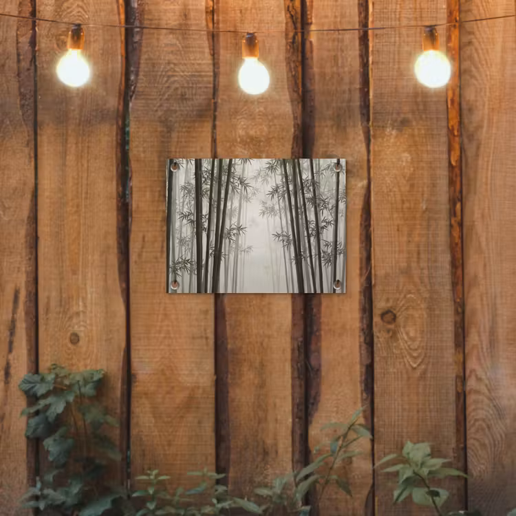Tuinposter - Bamboe - Bos - Mist - Natuur — 2
