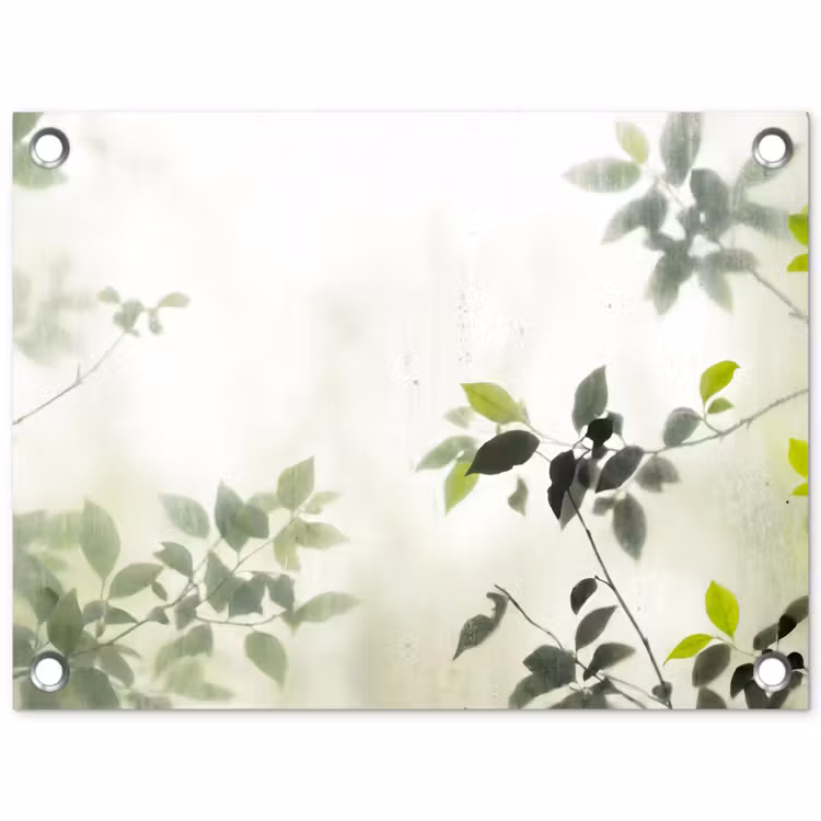 Tuinposter - Blad - Schaduw - Natuur - Abstract - Groen — 1