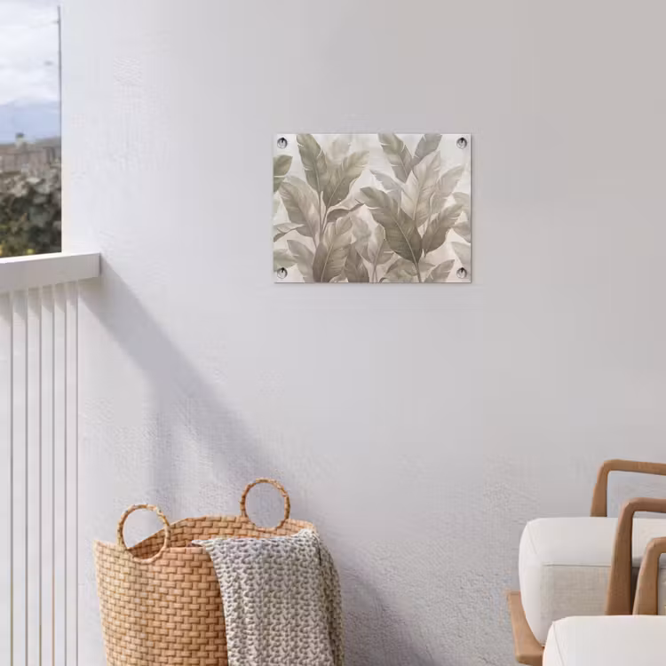 Tuinposter - Bladeren - Tropisch - Natuur - Abstract - Beige — 3