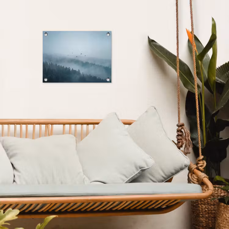Tuinposter - Bos - Mist - Vogels - Natuur - Groen — 5