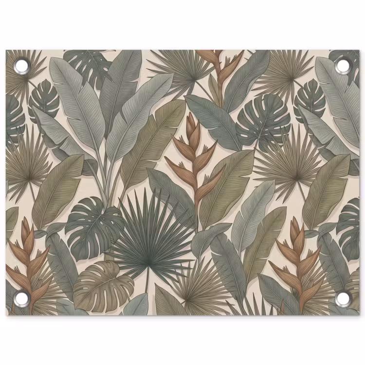 Tuinposter - Planten - Tropisch - Natuur - Illustratie - Groen — 1