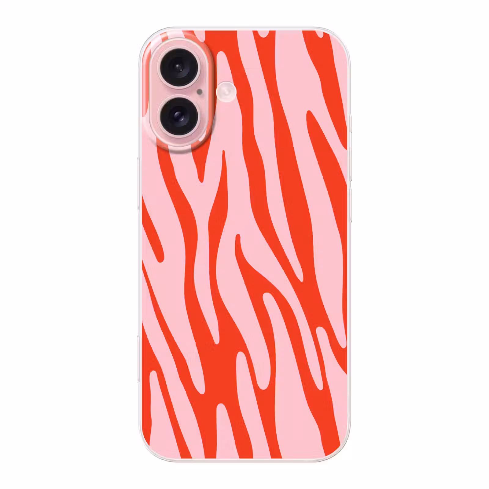 Telefoonhoesje - Zebraprint - Roze - Rood - Dierenprint — 1