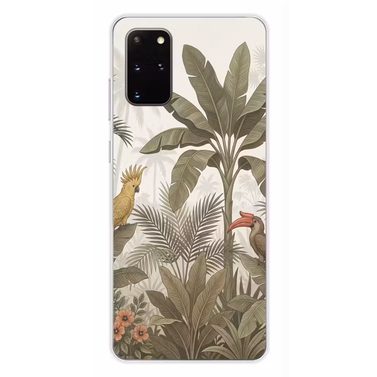 Telefoonhoesje - Vogel - Jungle - Tropisch - Illustratie - Groen — 4