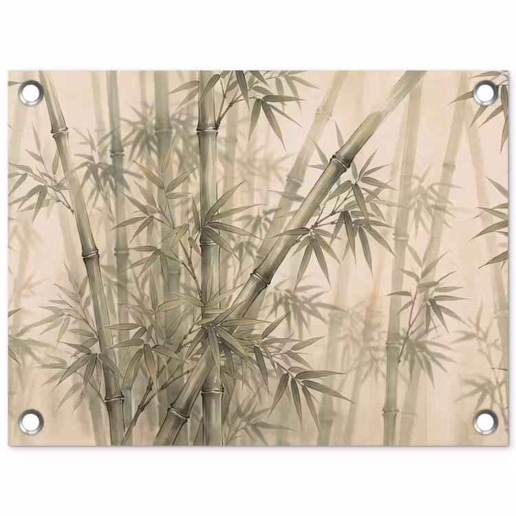 Tuinposter - Bamboe - Bladeren - Aziatisch - Groen - Natuur — 1