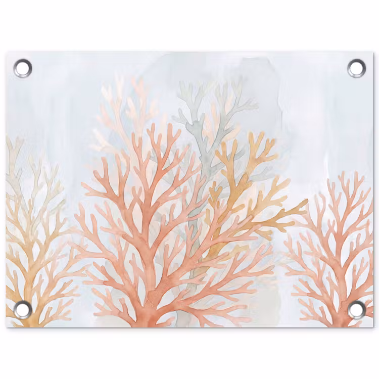 Tuinposter - Natuur - Abstract - Aquarel - Organisch - Warm — 1