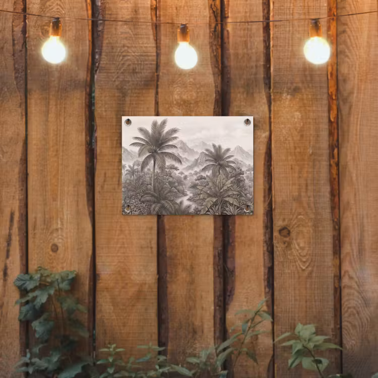 Tuinposter - Natuur - Bergen - Rivier - Tropisch - Vintage — 2