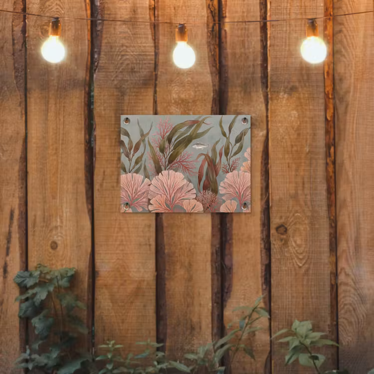 Tuinposter - Onderwater - Planten - Vis - Vintage - Groen — 2