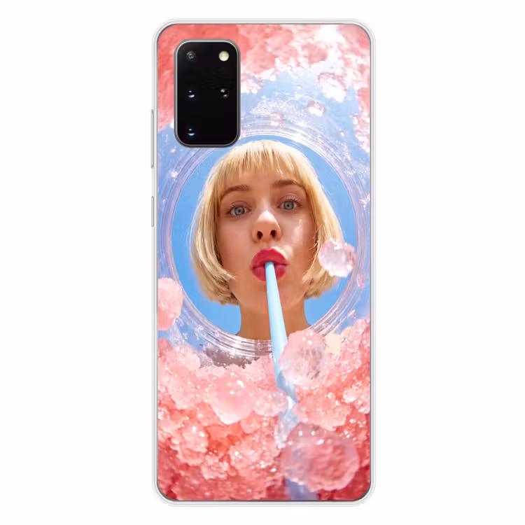 Telefoonhoesje - Vrouw - Drank - Zomer - Roze - Blauw — 4