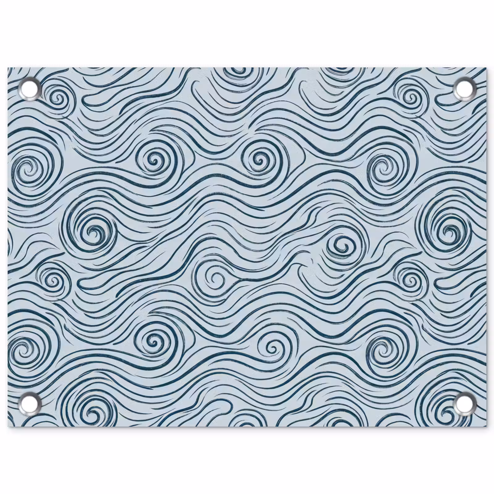 Tuinposter - Patroon - Golven - Abstract - Modern - Blauw — 1
