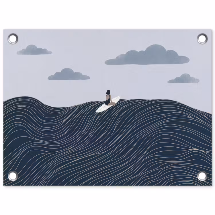 Tuinposter - Persoon - Surfen - Oceaan - Natuur - Modern — 1