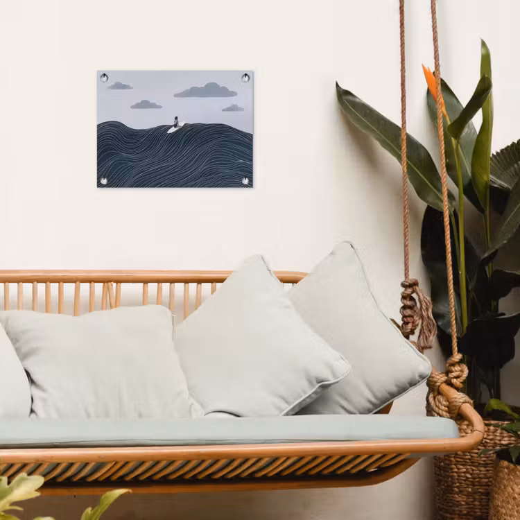 Tuinposter - Persoon - Surfen - Oceaan - Natuur - Modern — 5