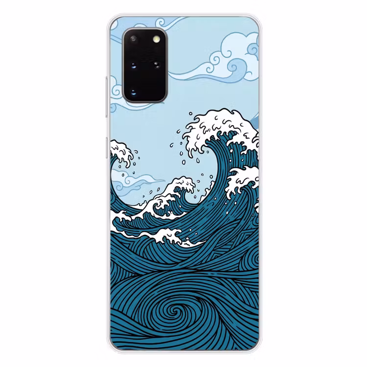 Telefoonhoesje - Zee - Golven - Japans - Natuur - Blauw — 4